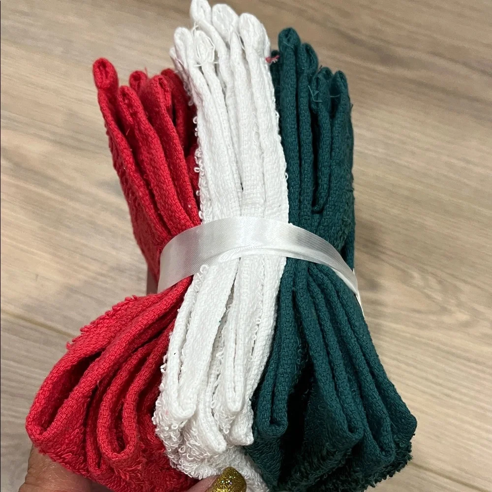 American Mills 6-Pack 100% Cotton Washcloths - Deep Green